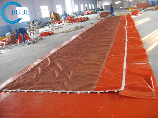 Intertidal Floating Oil Boom Fence Absorbent Flat Foam PVC  Fabric