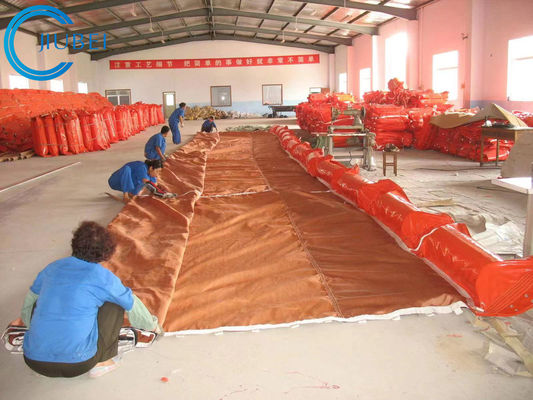 Intertidal Floating Oil Boom Fence Absorbent Flat Foam PVC  Fabric