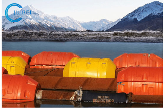 High Bearing Capacity Cylinder Type HDPE Pipe Floater For Sea / River / Lake Dredging