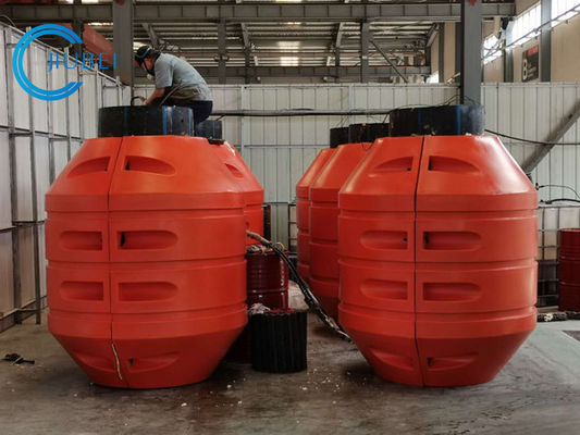 Customized Size PU HDPE Pipe Floater For Floating Marine Dredging Pipeline