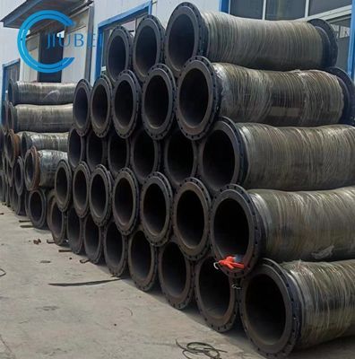 50 Ft Heavy Duty Dredging Rubber Discharge Hose With Flanges Connection