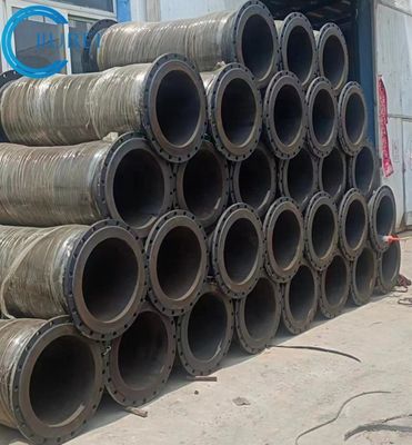 High Flexible Dredging Rubber Hose 50 Ft Length For Sand And Mining Tailings Discharging