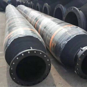 Self Floating Dredge Hose Abrasion Resistant Rubber With Flanges