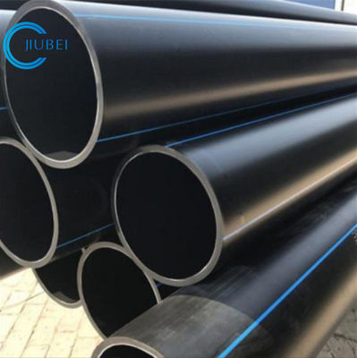 Black With Blue Strips PN10 ISO4427 HDPE Pipe For Water Supplying System Supplier