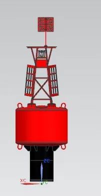 Yellow/Red/Green Polyethylene Buoy UV Resistant Weatherproof 1550mm Focal Plane Height Maintenance Free 800kg