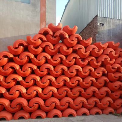 Cylindrical 150KG Durable Dredging Pipe Float With UV Resistance