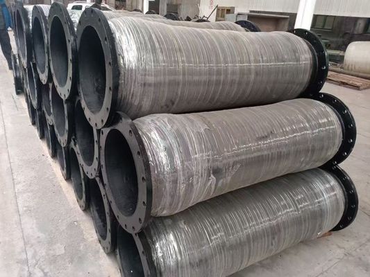 Flange Connection Armoured Rubber Suction Hose with NR BR SBR Material
