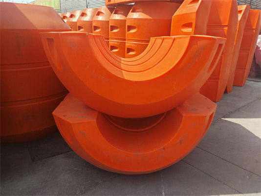 Orange Polyethylene Dredge Pipeline Floats Ultimate Solution For Durability