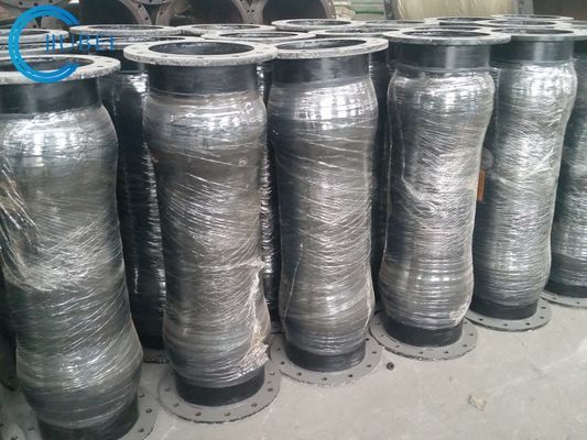 High Strength Synthetic Cord And Helix Wire Cutter Suction Hose With Steel Flange Connection